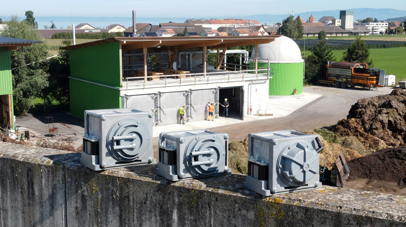 Biogasanlage Renergon Kompressor