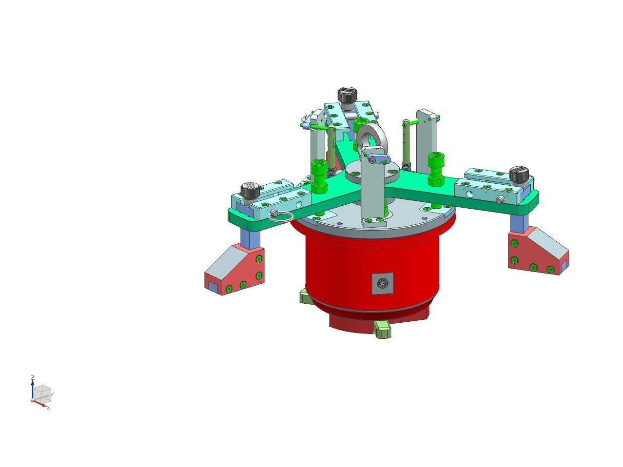 3D-Konstruktion eines Lastaufnahmemittels für Triebwerksbauteile